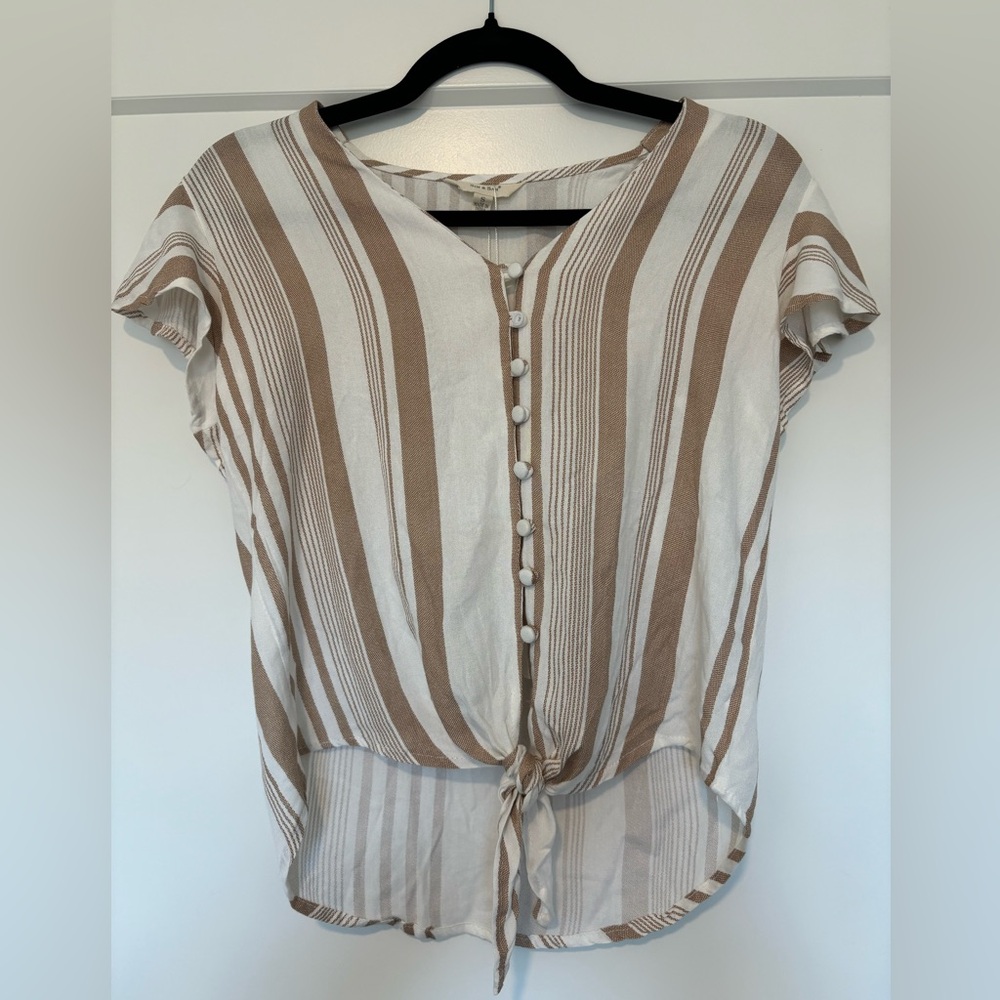 Sim & Sam Button Up Short Sleeve Blouse